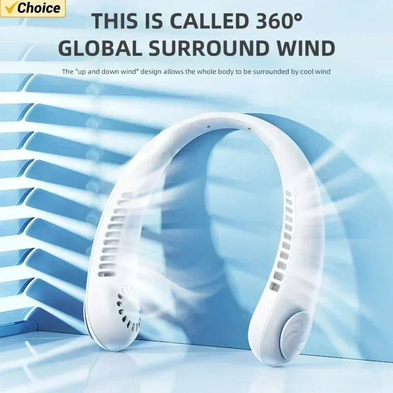 Ventilador de cuello portátil 360º bladeless