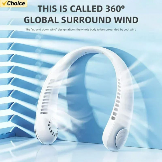 Ventilador de cuello portátil 360º bladeless
